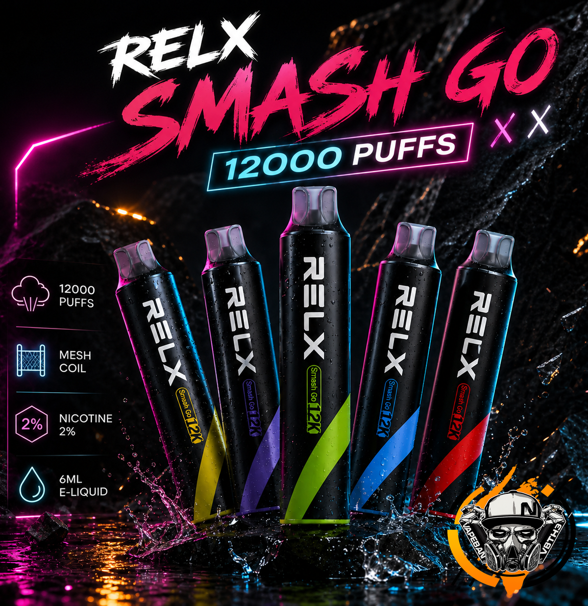 Relx Smash Go 12000 Puffs